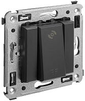 Светорегулятор кнопочный без рамки DKC Avanti 1-кл. 5–220Вт черный матовый картинка